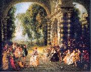 WATTEAU, Antoine The Pleasures of the Ball oil on canvas